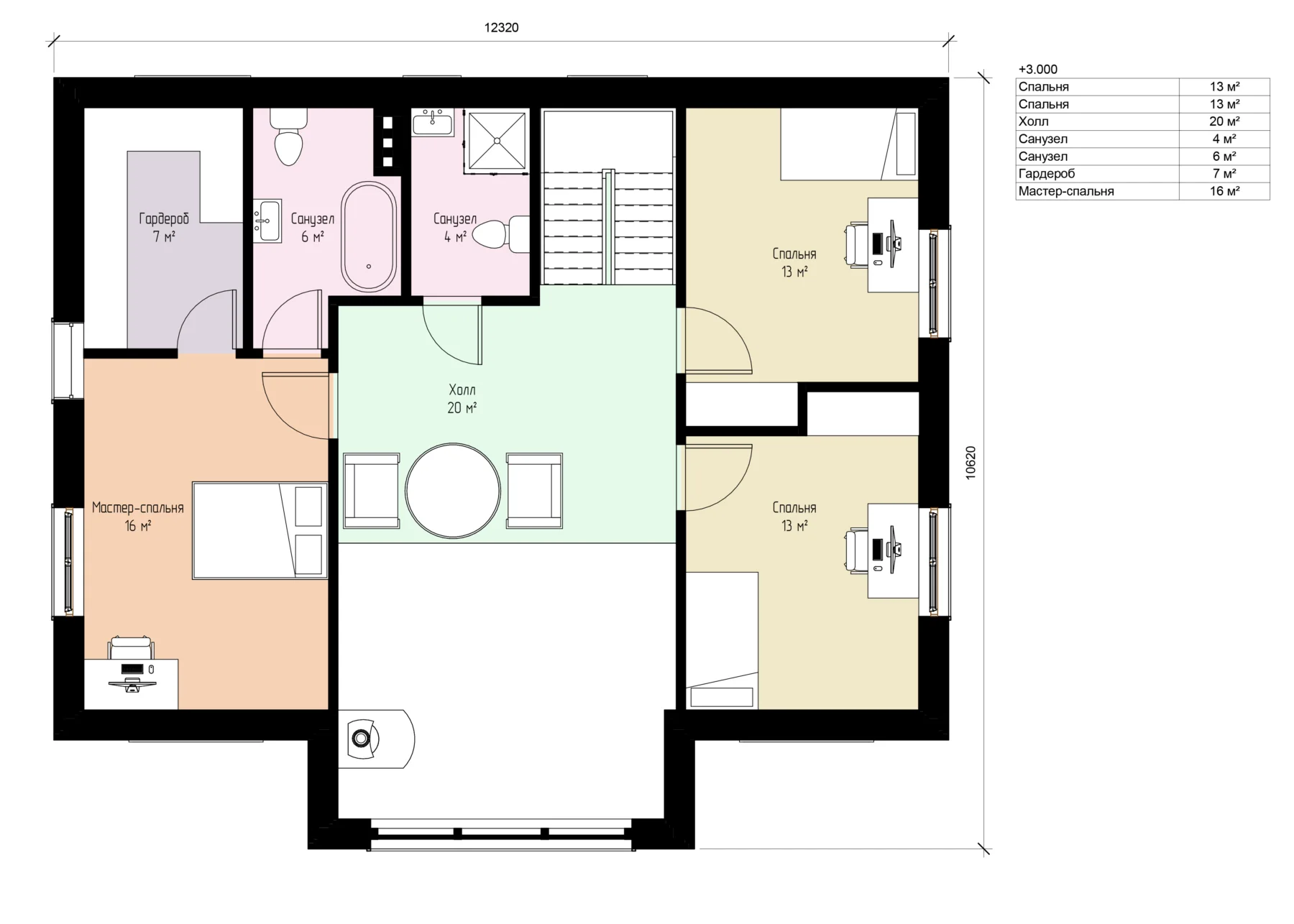 Каркасный дом «Фания» — планировка 6